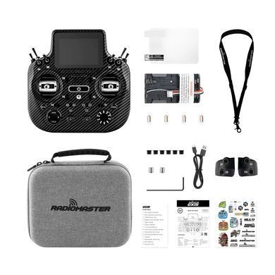 Апаратура RadioMaster GX15 Max ELRS 2.4GHz Gemini з сенсорним IPS-дисплеєм 3.5", EdgeTX