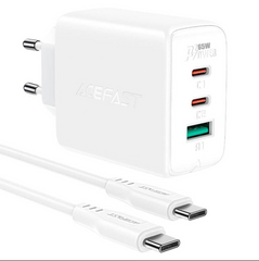 Мережевий зарядний пристрій Acefast A13 PD65W 2xUSB-C 1xUSB-A White