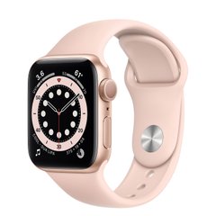 Apple Watch Series 6 GPS 40mm Gold Aluminum Case w. Pink Sand Sport B. OPEN BOX (MG123)