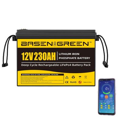 Аккумулятор Basen Green 12.8V 230Ah 2944Вт*ч LiFePO4 (BG12230)