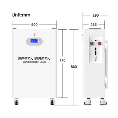 Акумулятор Basen Green 51.2V 280Ah